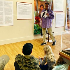 Indigenous educator presenting gallery february vacation
