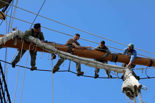 Mayflower crew sail team