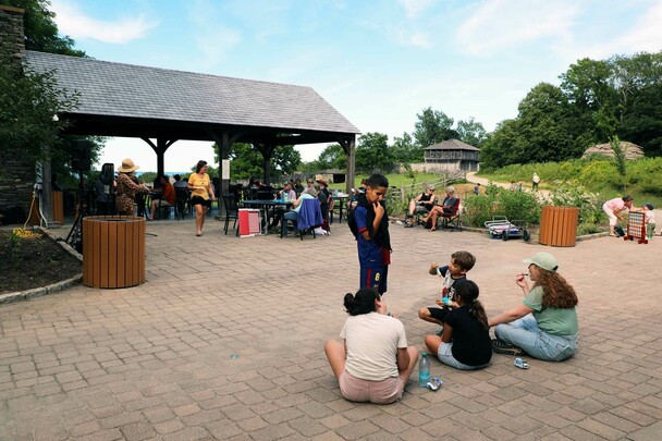 Summer music series kim moberg craft center pavilion crowd