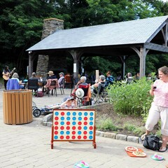 Summer music series kim moberg craft center pavilion jumbo connect four