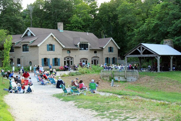 Summer music series the groovalottos center pavilion crowd